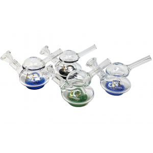 5.5" Loud Cloud Glass Kettle Shape W/ Perc Water Pipe W/ Banger - [SI-103]